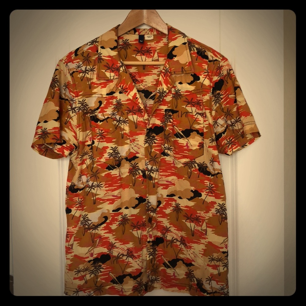 Festive Orange Hawaiian shirt